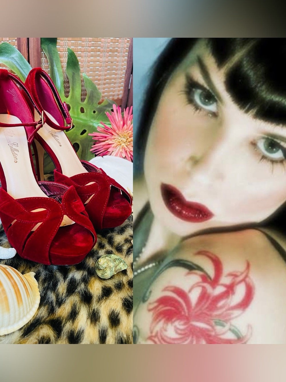 ♥️ Bomshell Velvet Platform Red Heels - Women Shoes De Blossom Collection